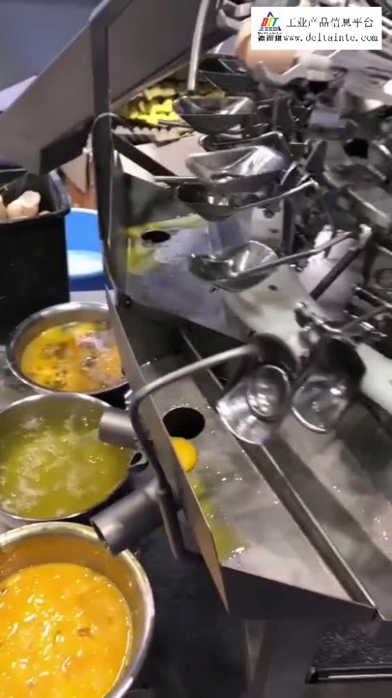 This is a real video of an egg product processing production line from China